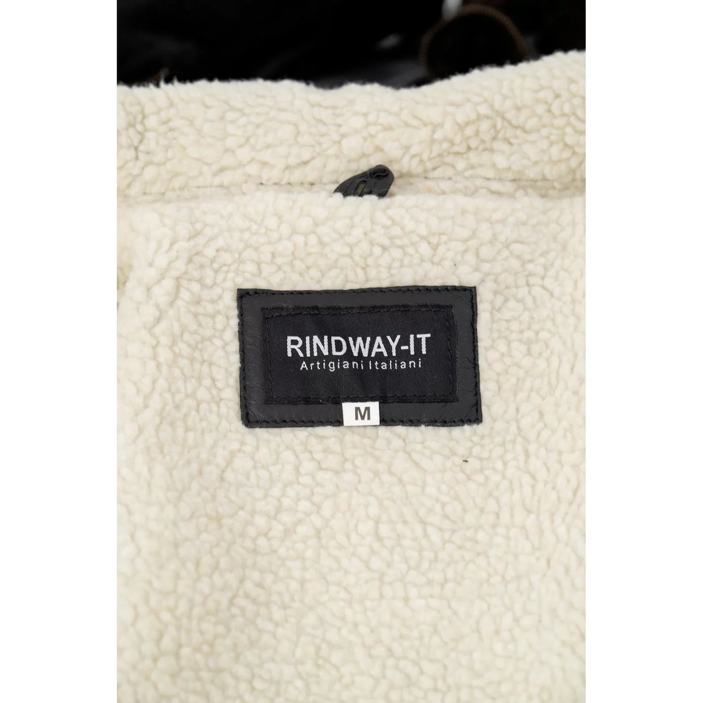 Rindway Herren-Lederjacke in Slim Fit, schwarz, aus echtem Leder, mit Lammfelltaschen und abnehmbarer Kapuze