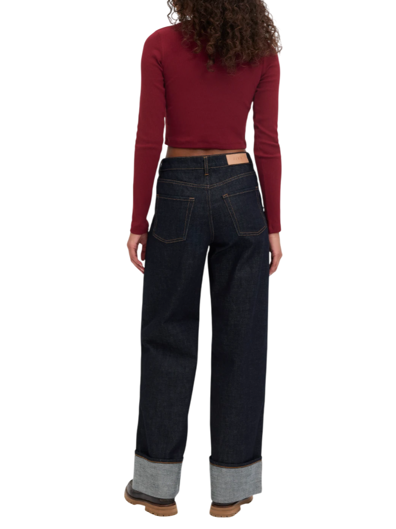 Jjxx T-shirt crop a costine bordeaux