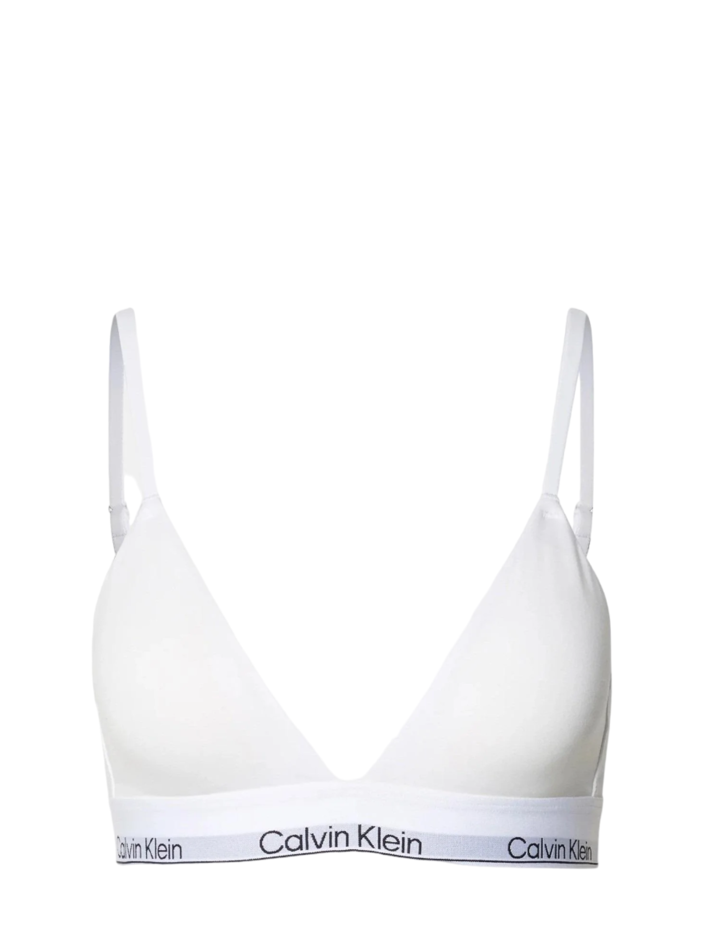Calvin Klein reggiseno a triangolo con fascia logata bianco