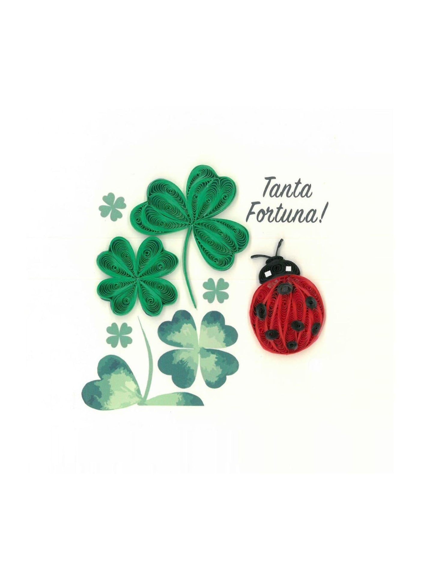 Origamo biglietto di auguri con coccinella