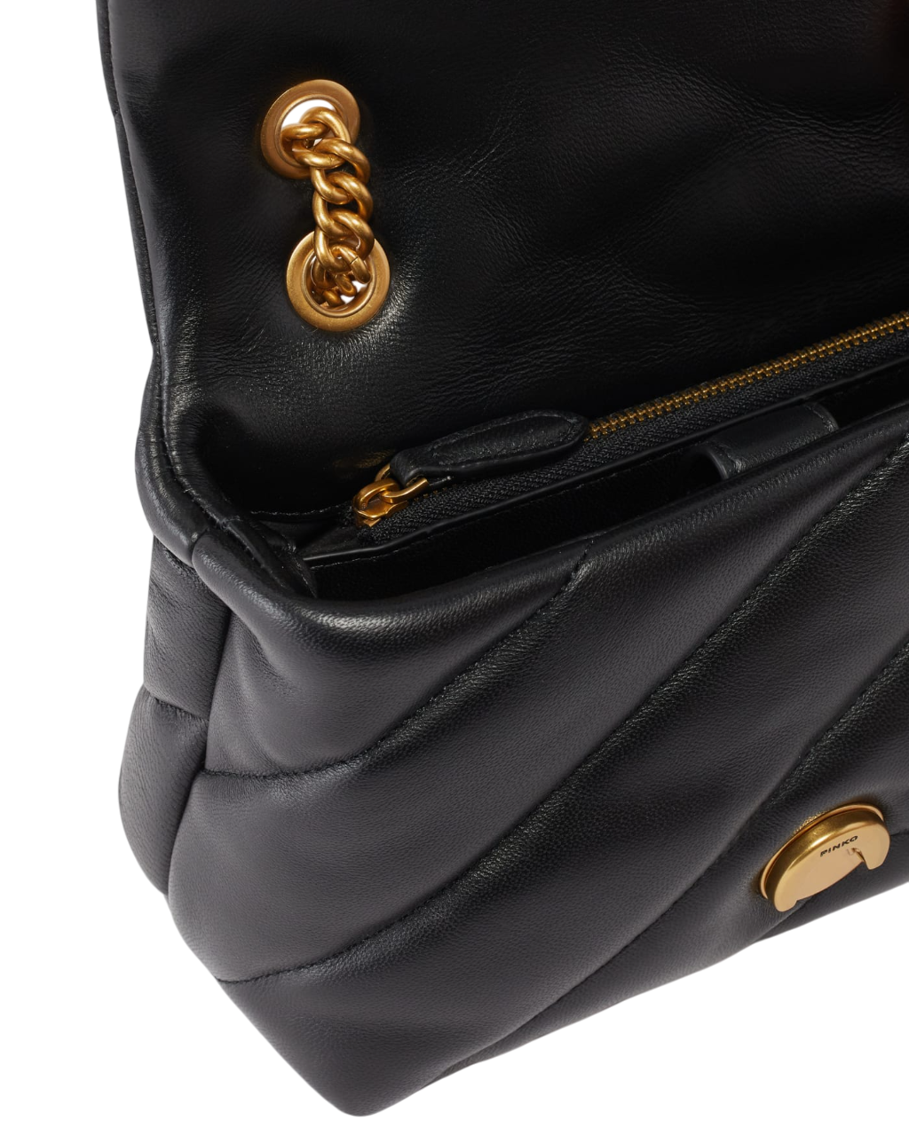 Pinko borsa Love Bag Puff Mini in pelle nero
