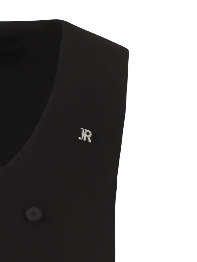 John Richmond Umben Schwarze zweireihige Weste