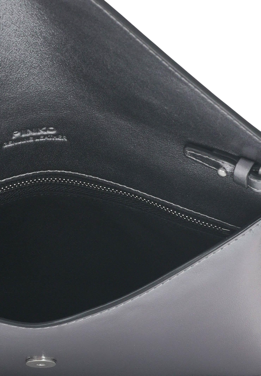 Pinko pochette Flat Purse in pelle argento