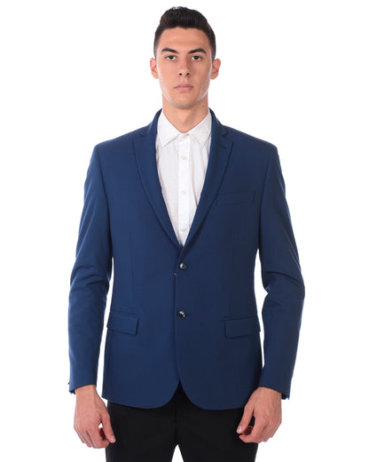 Giacca Elegante Blu Daniele Alessandrini - mem39