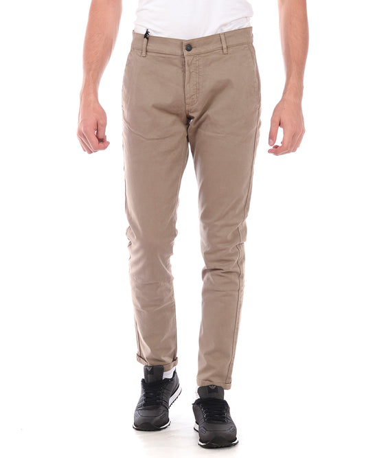 Pantaloni Beige Daniele Alessandrini Zip M - mem39