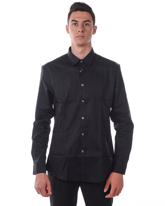 Camicia Daniele Alessandrini Nero - Eleganza e Stile - mem39