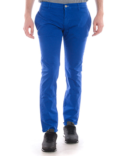 Pantaloni Blu Chiaro in Cotone Elasticizzato Daniele Alessandrini - mem39