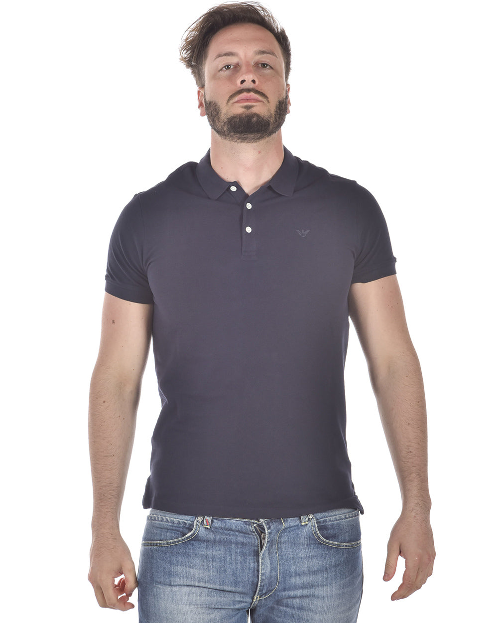 Polo Emporio Armani Blu Chiaro in Cotone - mem39