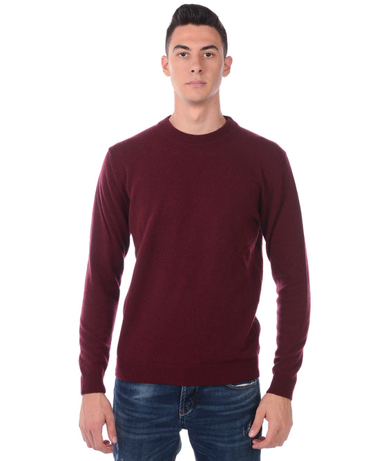 Maglione Bordeaux Lana Poliammidica Daniele Alessandrini - mem39