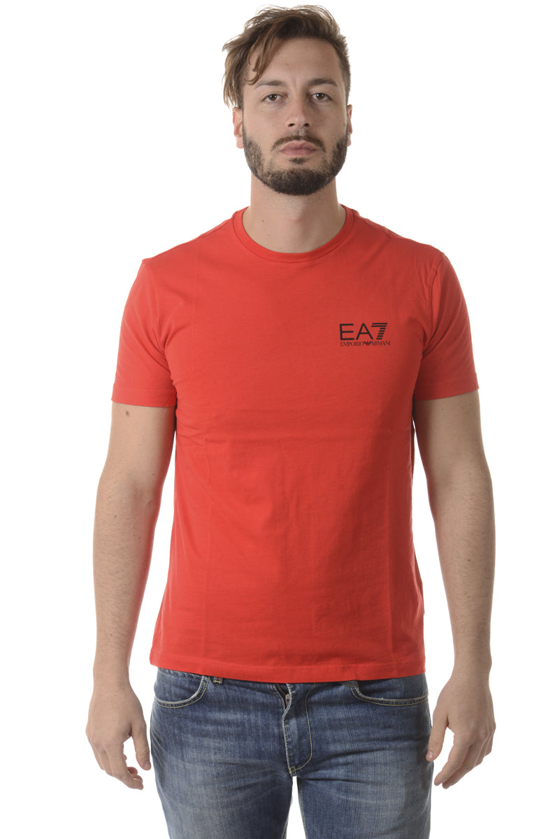 T-shirt Emporio Armani EA7 Rosso con Logo EA7 - mem39