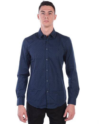 Camicia Trussardi Jeans Slim Fit Blu - mem39