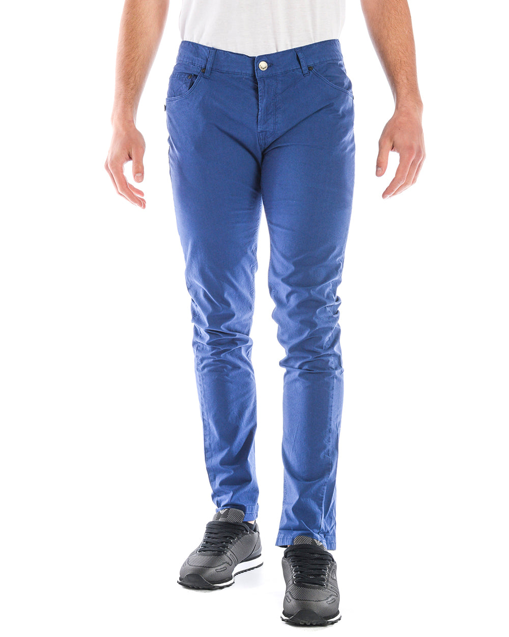 Pantaloni Daniele Alessandrini Blu Taglia 31 - mem39