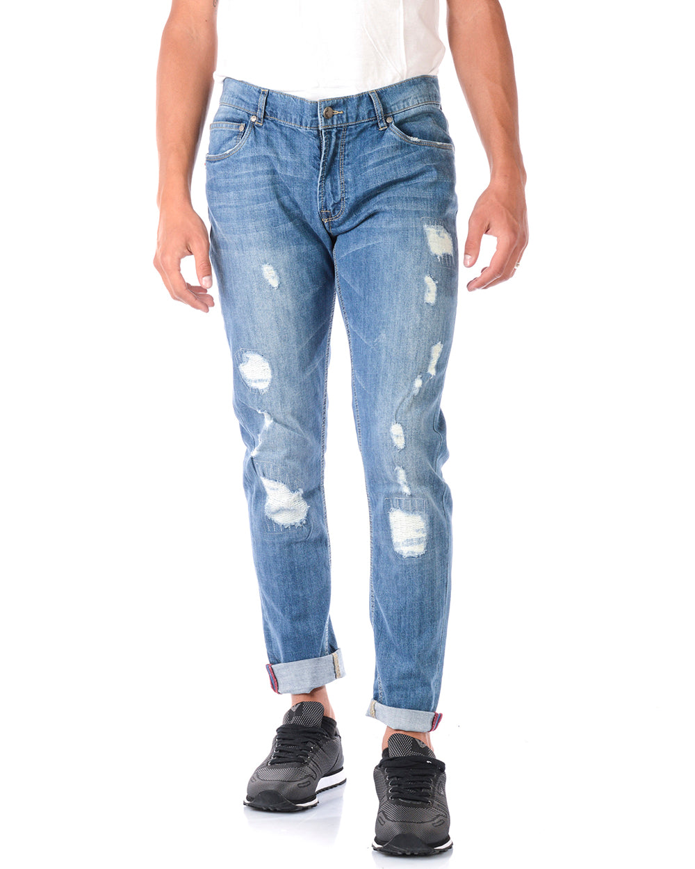 Jeans Daniele Alessandrini in Cotone ed Elastan Marrone M - mem39