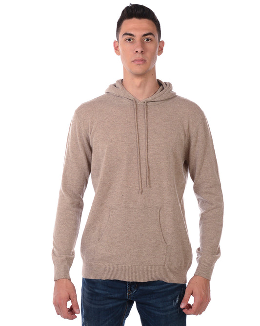 Maglia Daniele Alessandrini Beige A/I con Cappuccio - mem39