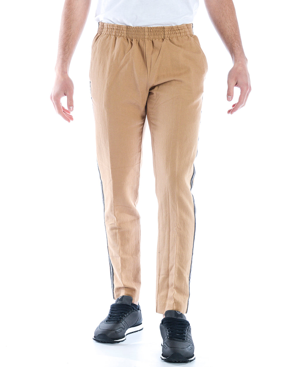 Pantaloni Beige Cotone e Lino Daniele Alessandrini - mem39