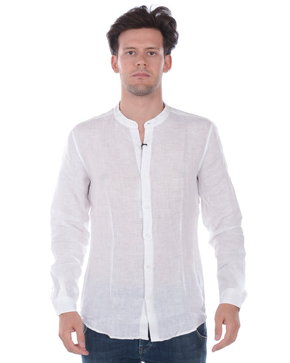 Camicia XL Nero in Lino - Daniele Alessandrini - mem39