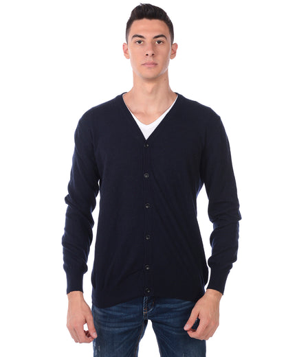 Cardigan Daniele Alessandrini Blu 52 - mem39