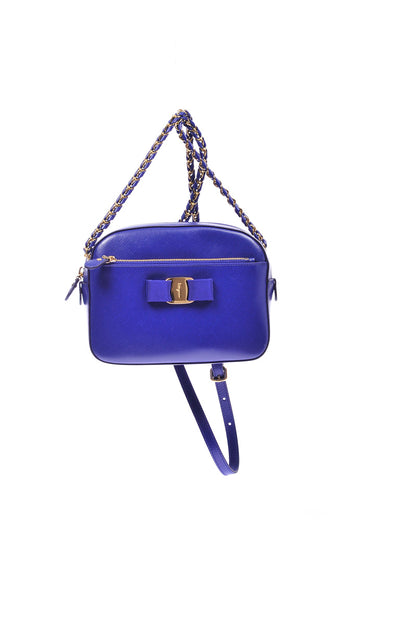 Pochette Blu in Pelle Salvatore Ferragamo - mem39