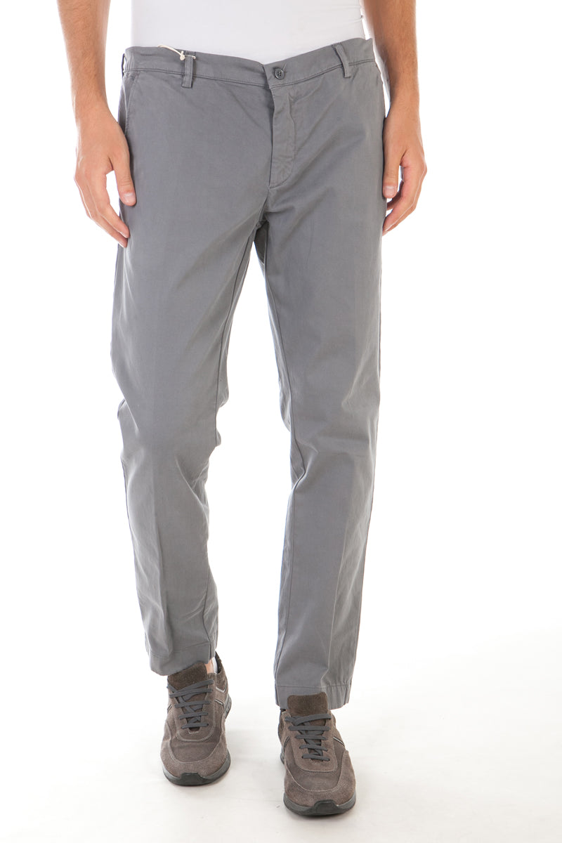 Pantaloni Stretch Grigio Daniele Alessandrini - mem39