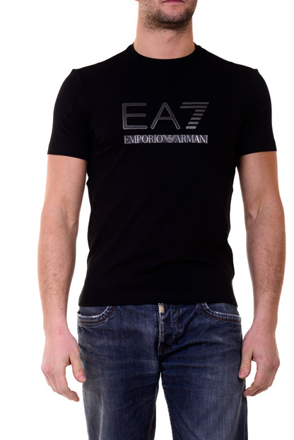 T-shirt Emporio Armani EA7 Blu in cotone/elastan - mem39