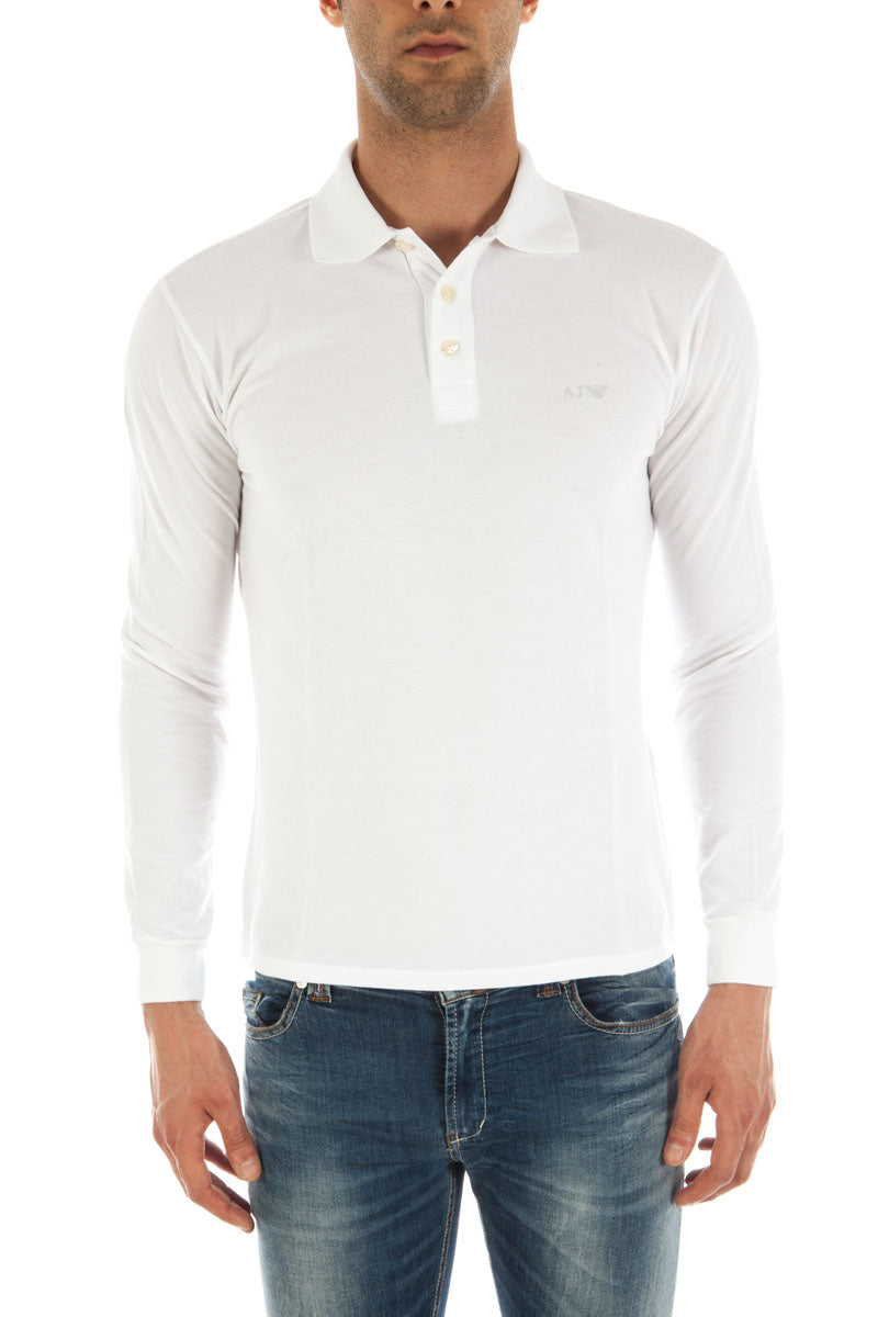 Polo Armani Jeans Bianco Manica Lunga - mem39