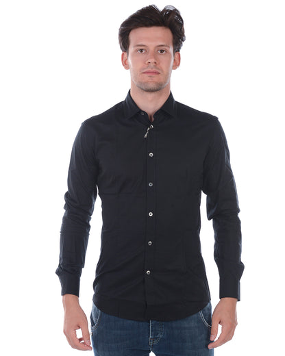 Camicia Daniele Alessandrini Eleganza Nera M - mem39