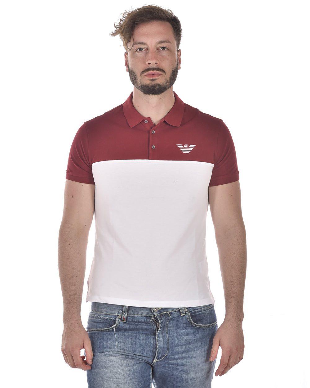 Polo Emporio Armani Rosso Bianco - mem39