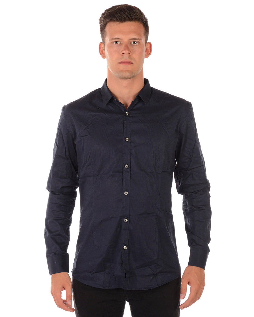 Camicia Daniele Alessandrini Blu Elegante - mem39