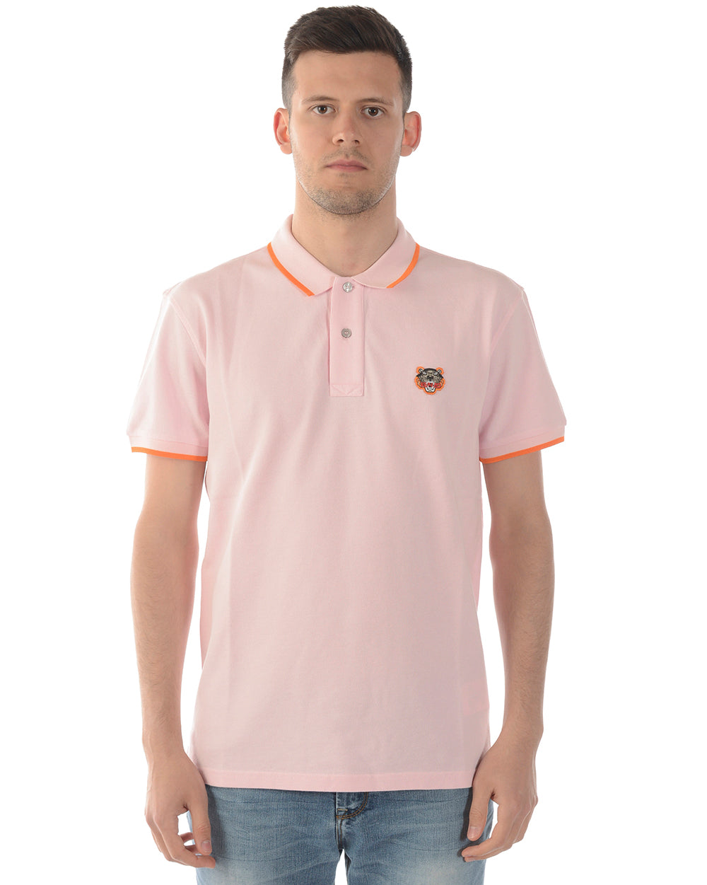 Polo Kenzo Rosa Arancione Ricamato XXXL - mem39