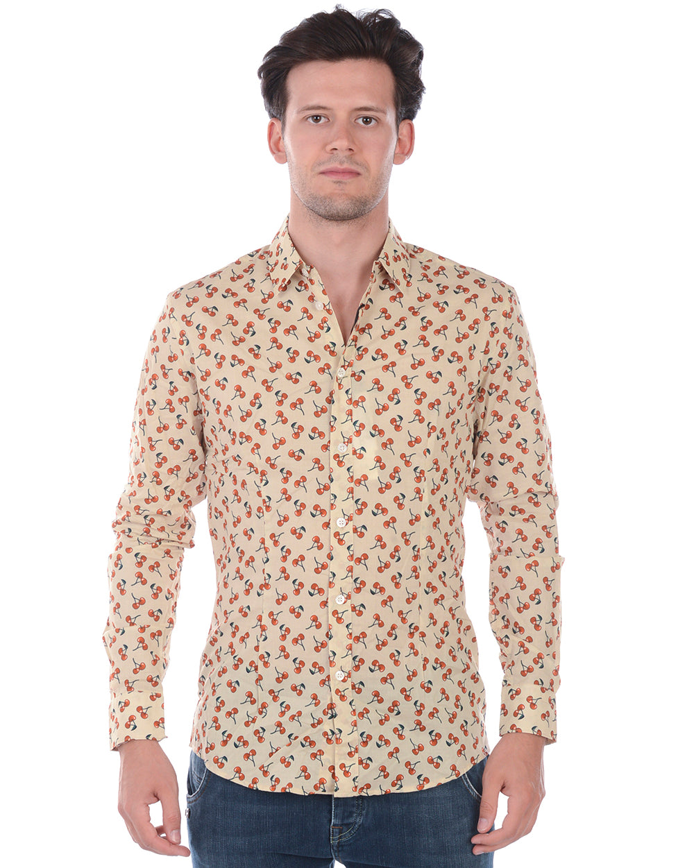 Camicia Beige Daniele Alessandrini - mem39