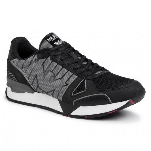 Sneakers Grigie Emporio Armani in Tessuto Tecnico Poliestere - mem39