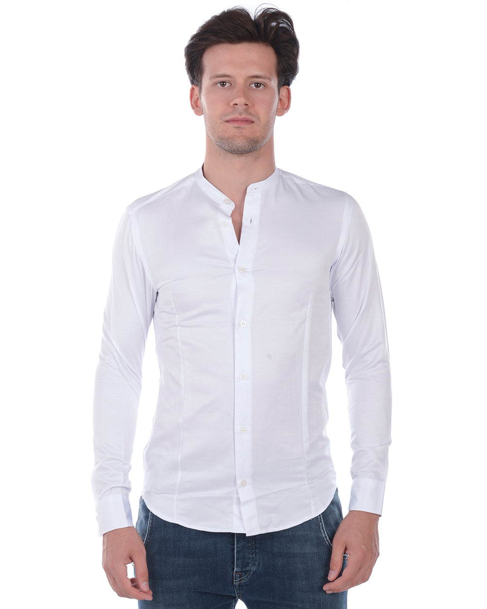 Camicia Daniele Alessandrini Bianca 44 Slim Fit - mem39