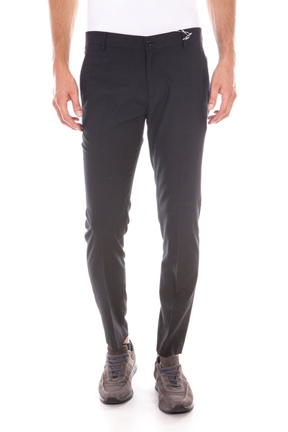 Pantaloni Daniele Alessandrini Cotone Elasticizzato Nero M - mem39