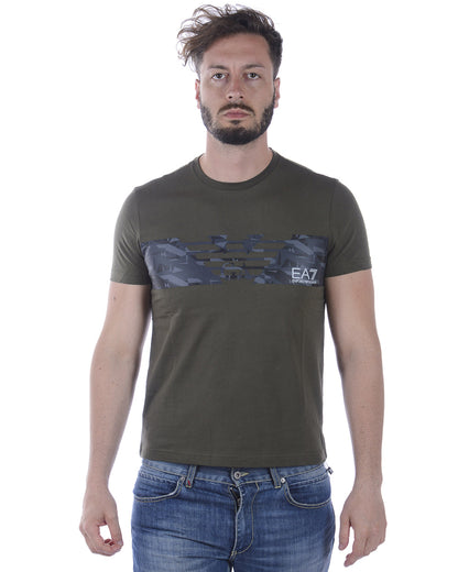 T-shirt Verde Stampata Emporio Armani EA7 - mem39