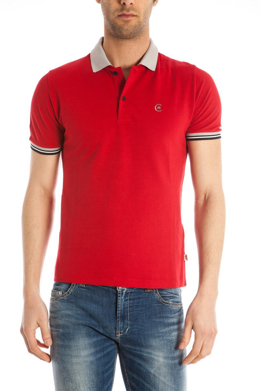 Polo CERRUTI Rosso con Colletto Staccabile - mem39