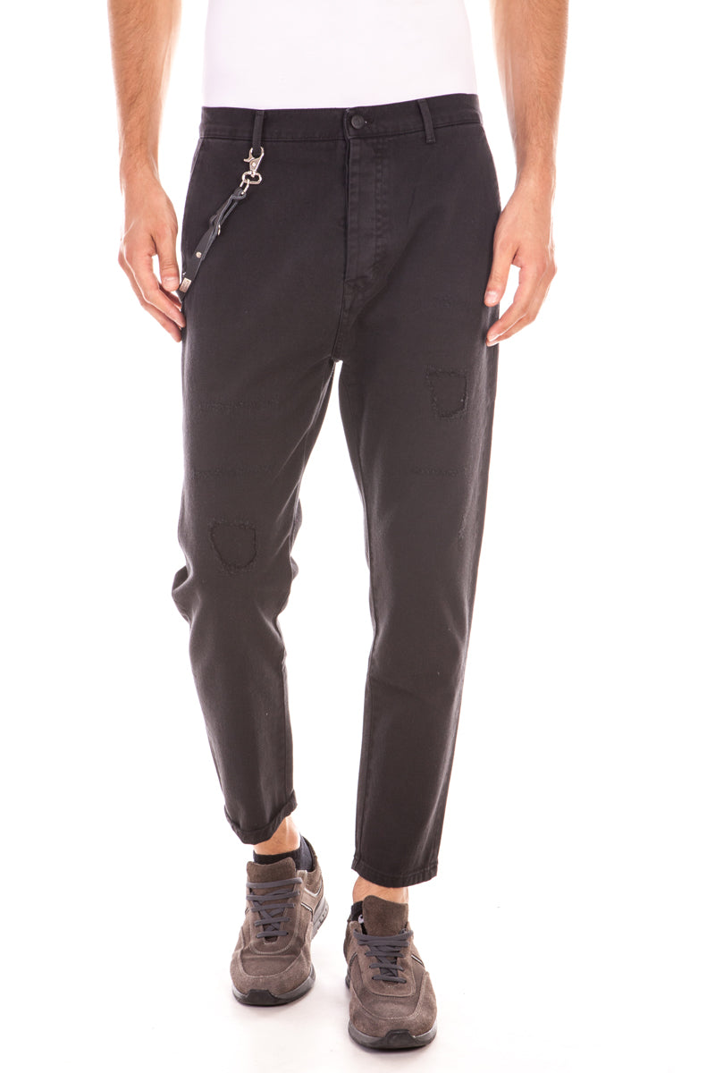 Pantaloni Daniele Alessandrini Cotone Nero 36 - mem39