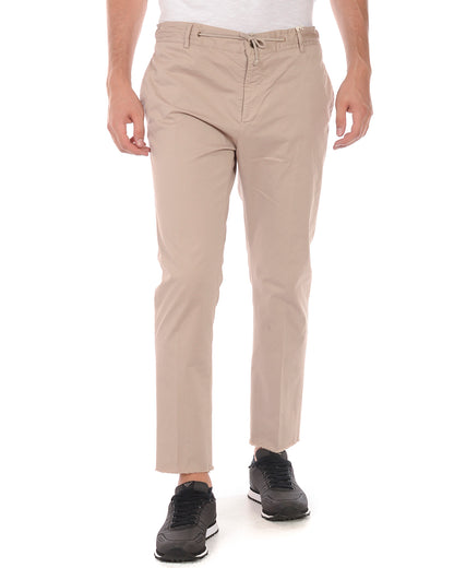 Pantaloni Beige Cotone Elastan Daniele Alessandrini - mem39