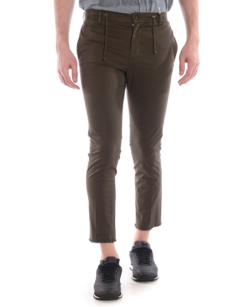 Pantaloni Beige Cotone Elastan Daniele Alessandrini - mem39