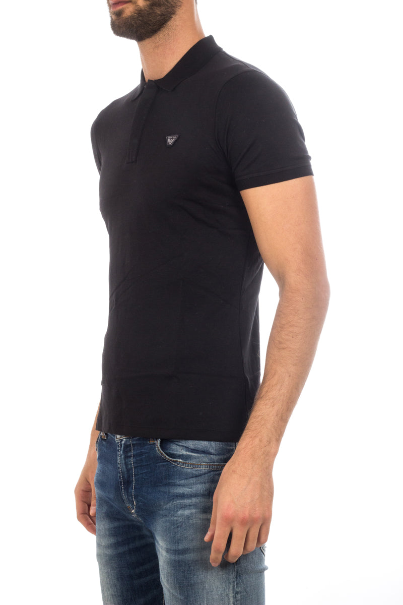 Polo Armani Jeans AJ Nero in Cotone - mem39