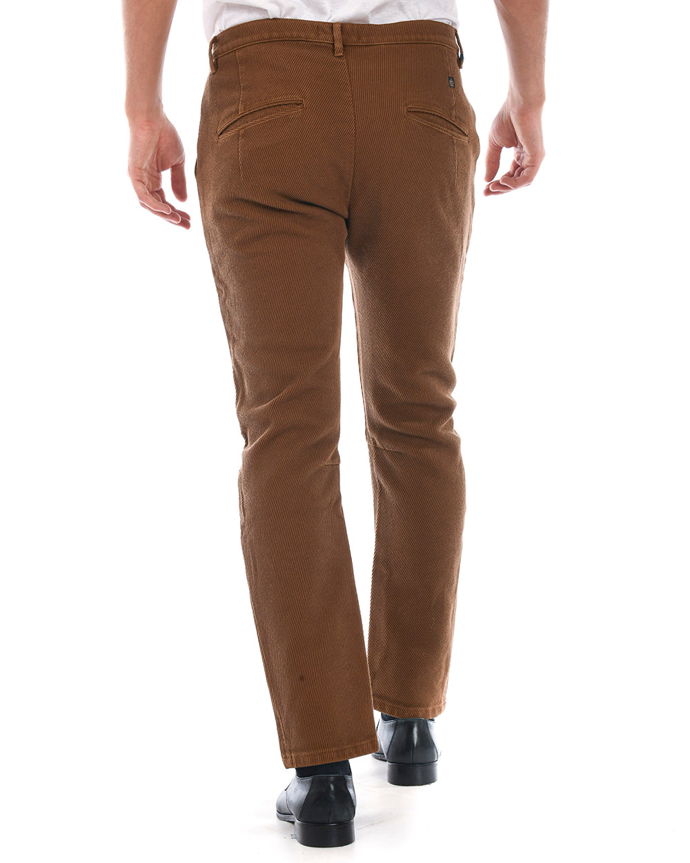 Pantaloni Marrone in Cotone ed Elastan Daniel Alessandrini - mem39