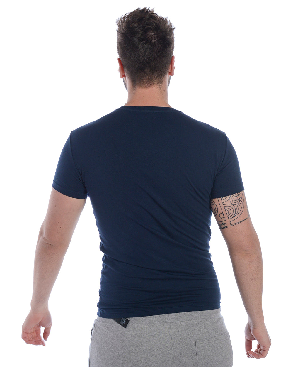 T-shirt Emporio Armani Blu XL in Cotone Elasticizzato - mem39