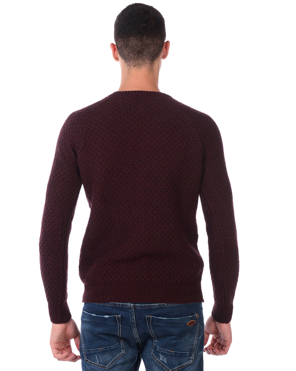 Maglia Daniele Alessandrini Bordeaux Autunno/Inverno Manica Lunga - mem39