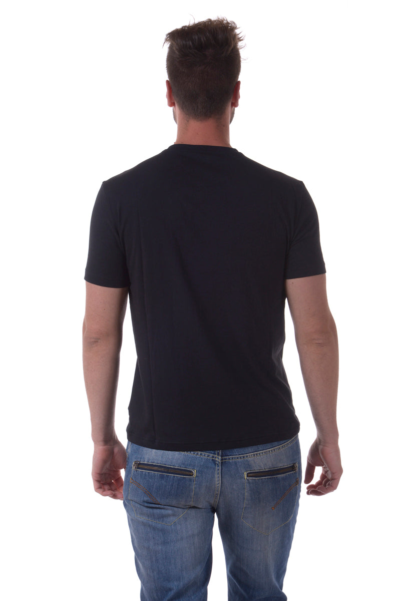 T-shirt Nero Cotone ed Elastan Emporio Armani EA7 - mem39