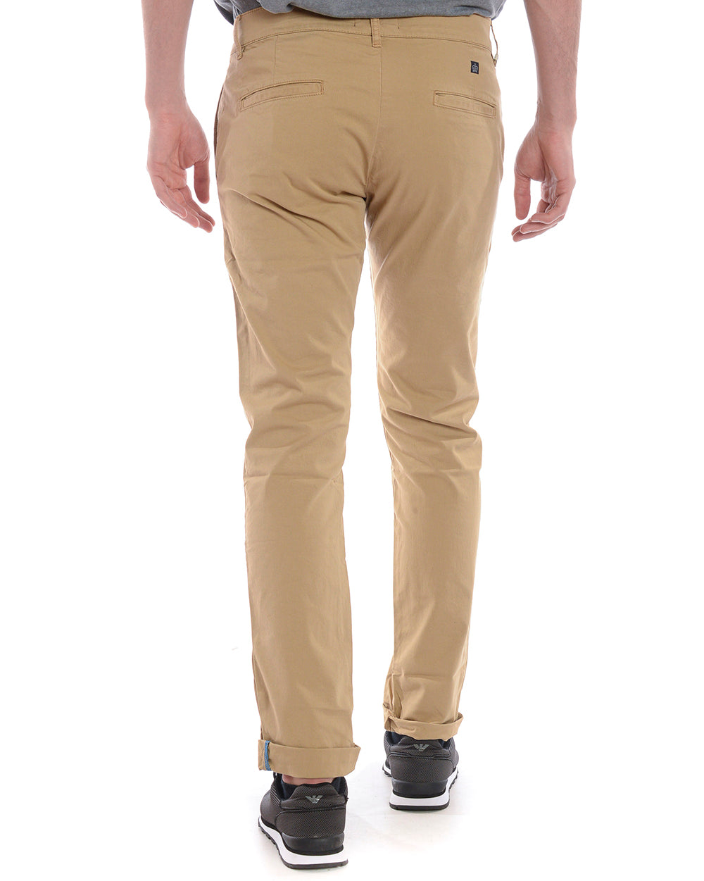 Pantaloni Daniele Alessandrini Beige con Cotone ed Elastan - mem39