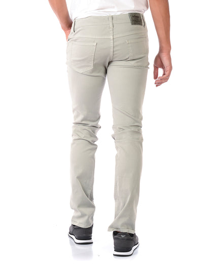 Pantaloni Daniele Alessandrini Grigio in Cotone e Lycra - mem39