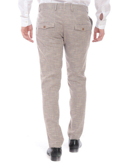 Pantaloni Beige in Lino Daniele Alessandrini - mem39