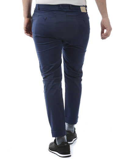 Pantaloni Blu Cotone & Elastan Daniele Alessandrini - mem39