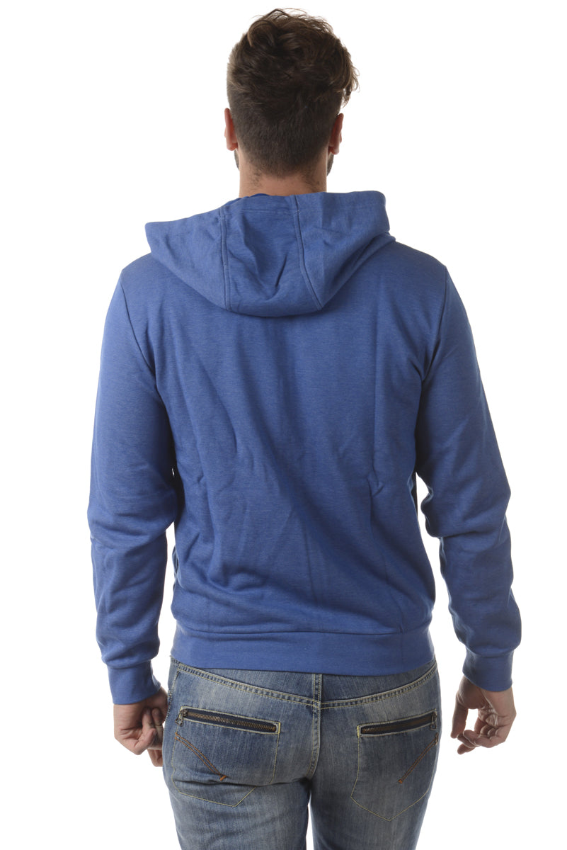 Felpa EA7 Blu con Zip e Cappuccio - Emporio Armani - mem39