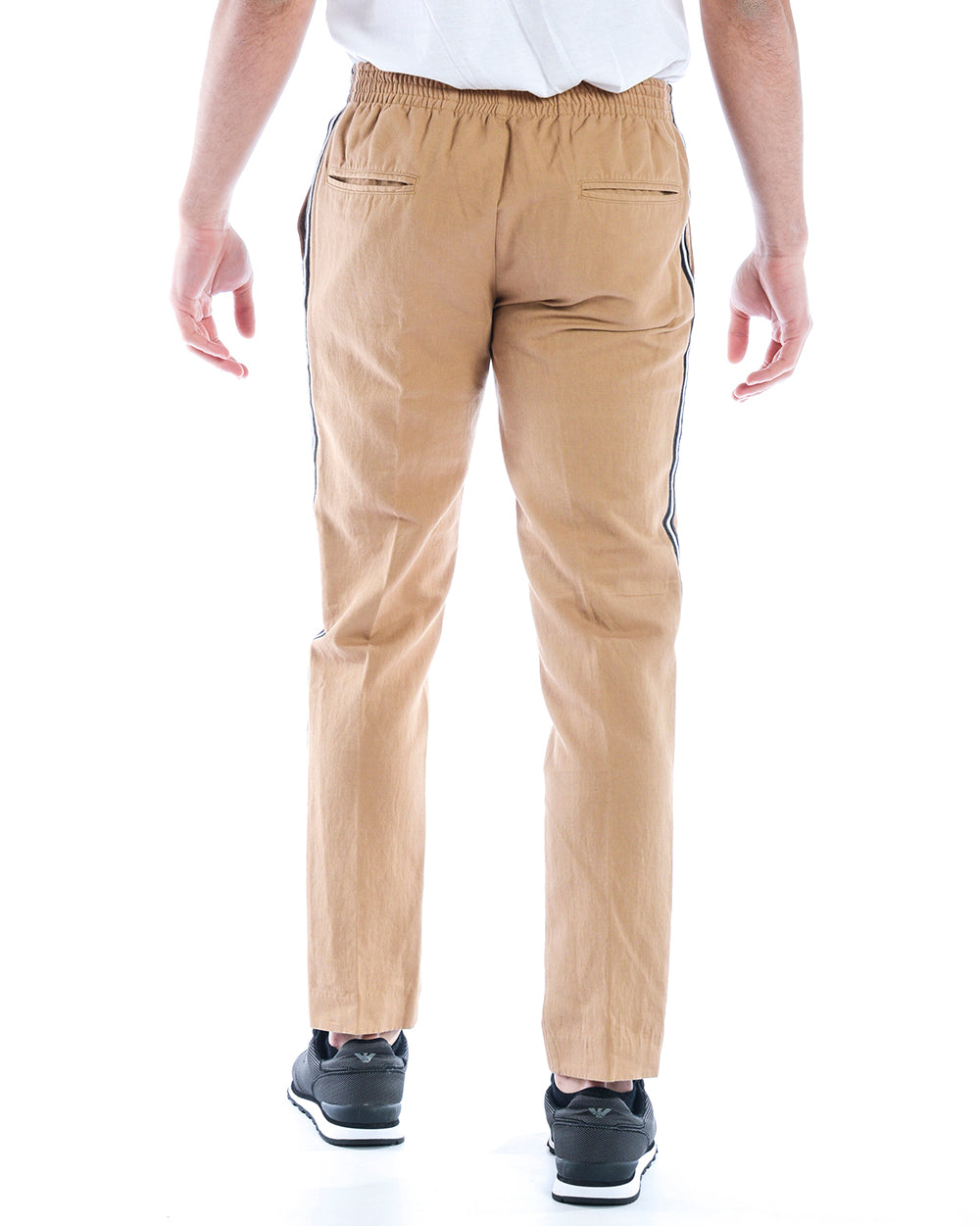 Pantaloni Beige Cotone e Lino Daniele Alessandrini - mem39