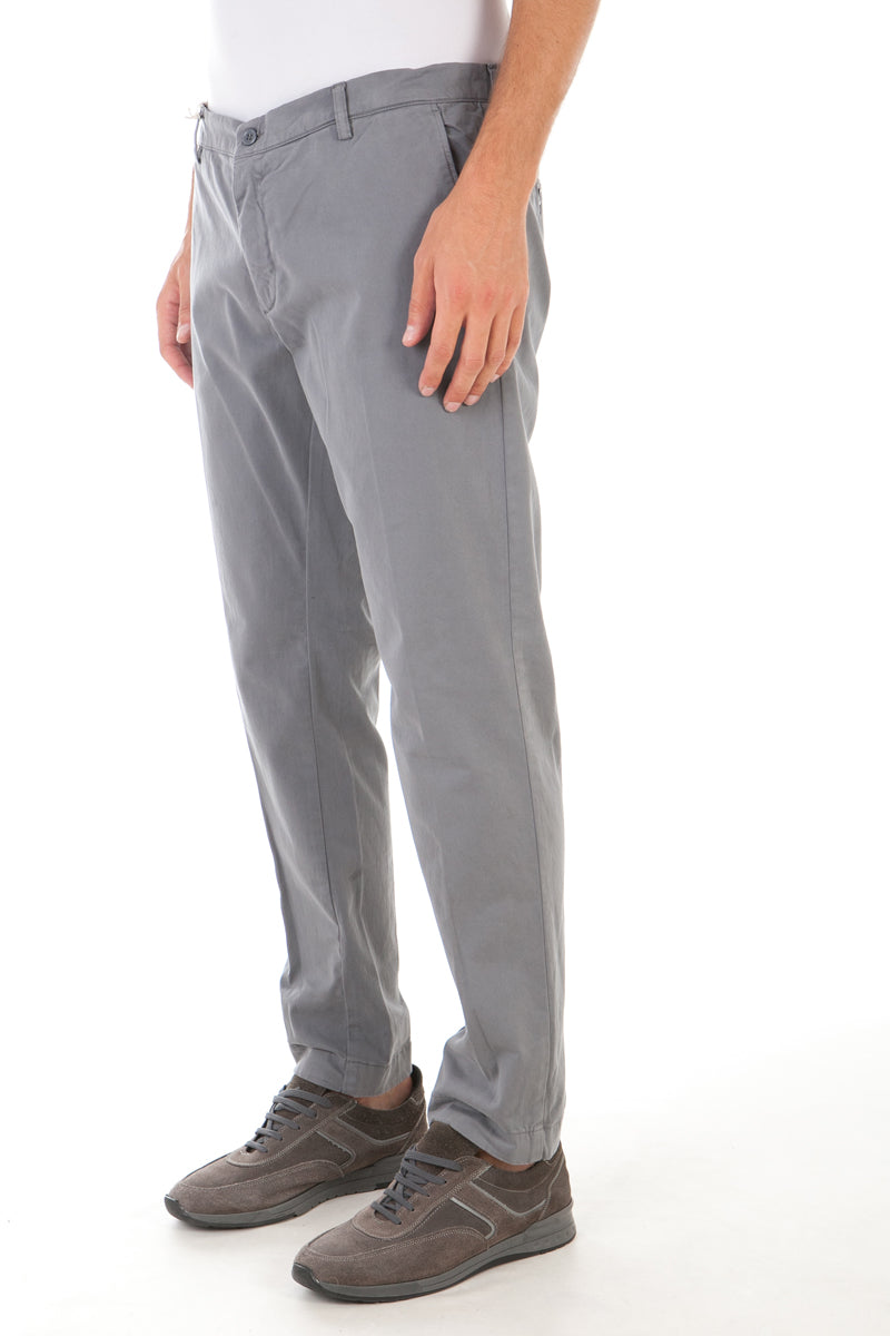 Pantaloni Stretch Grigio Daniele Alessandrini - mem39